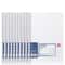 10PCS Deli A4 Lever Arch File Binder Set of 10, Transparent PP Document Organizer for 80 Sheets Random Color