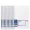 10PCS Deli A4 Lever Arch File Binder Set of 10, Transparent PP Document Organizer for 80 Sheets Random Color