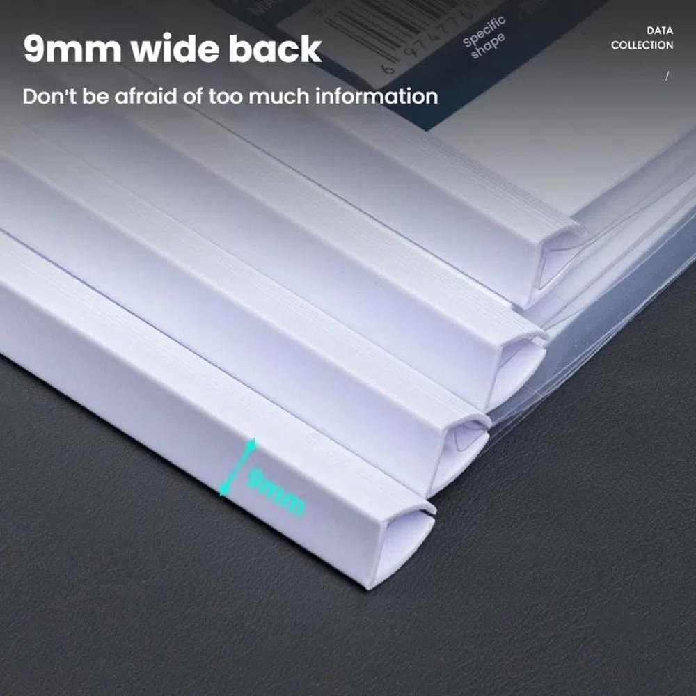 10PCS Deli A4 Lever Arch File Binder Set of 10, Transparent PP Document Organizer for 80 Sheets Random Color