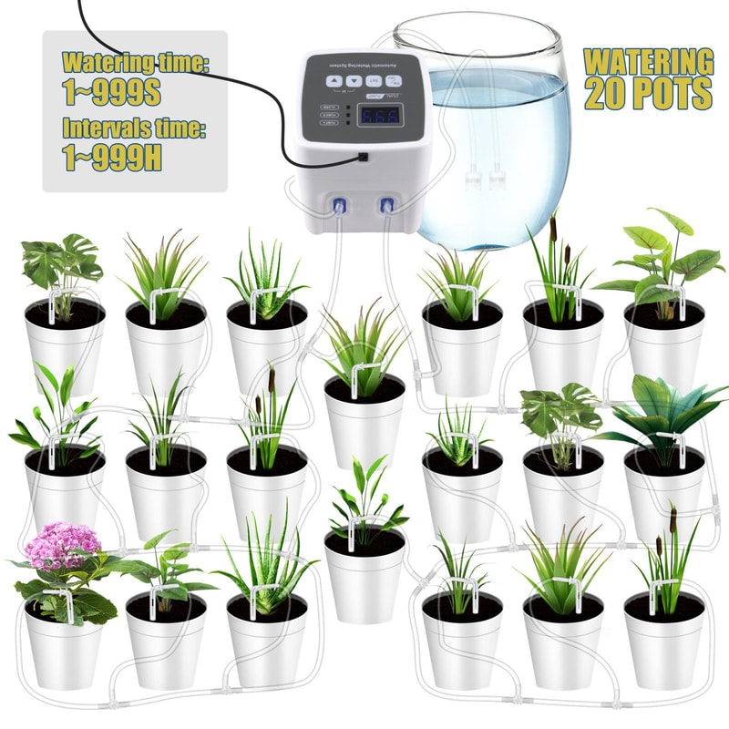 Dual Pump Automatic Plant Watering System With 20 Drip Emitters For Indoor Garden Plants 1