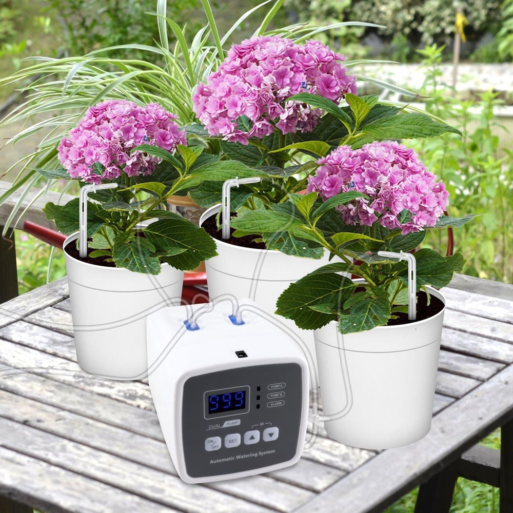 Dual Pump Automatic Plant Watering System With 20 Drip Emitters For Indoor Garden Plants 2