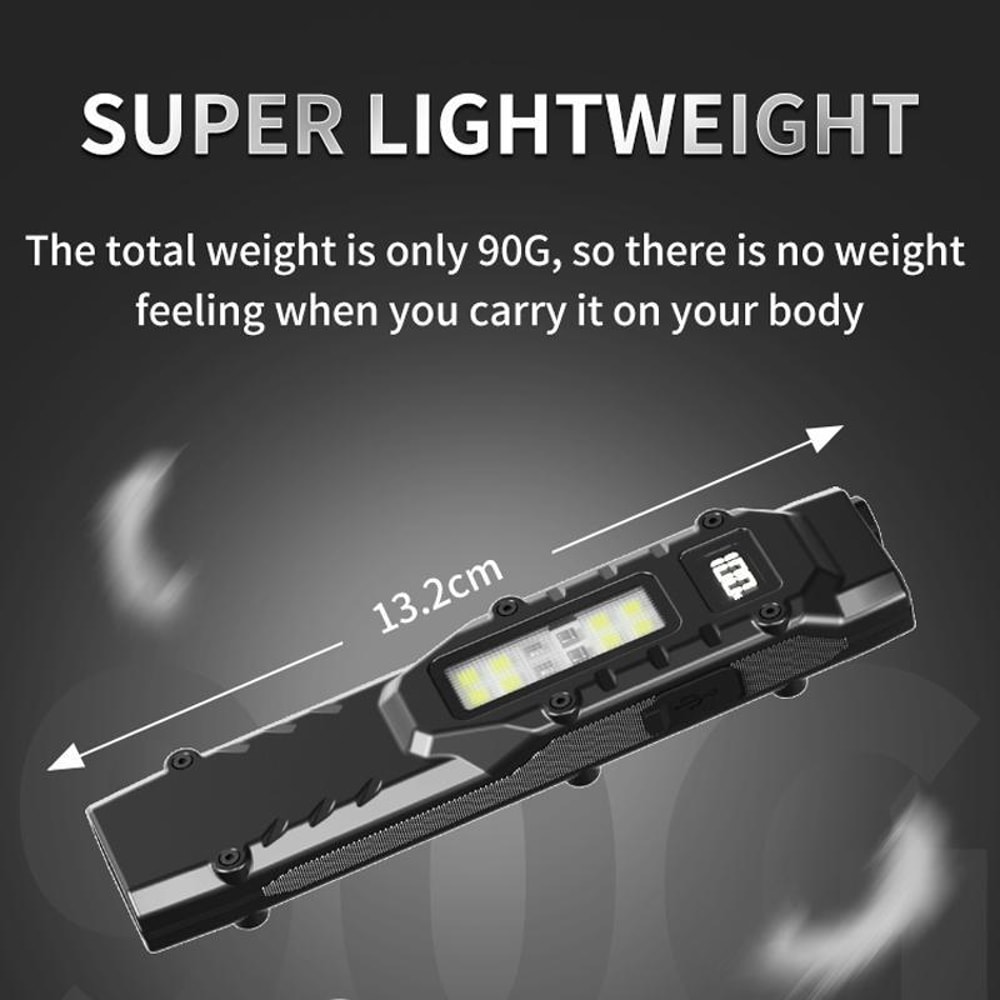 Rechargeable EDC Flashlight with UV Light, SOS Modes & Pocket Pen Clip