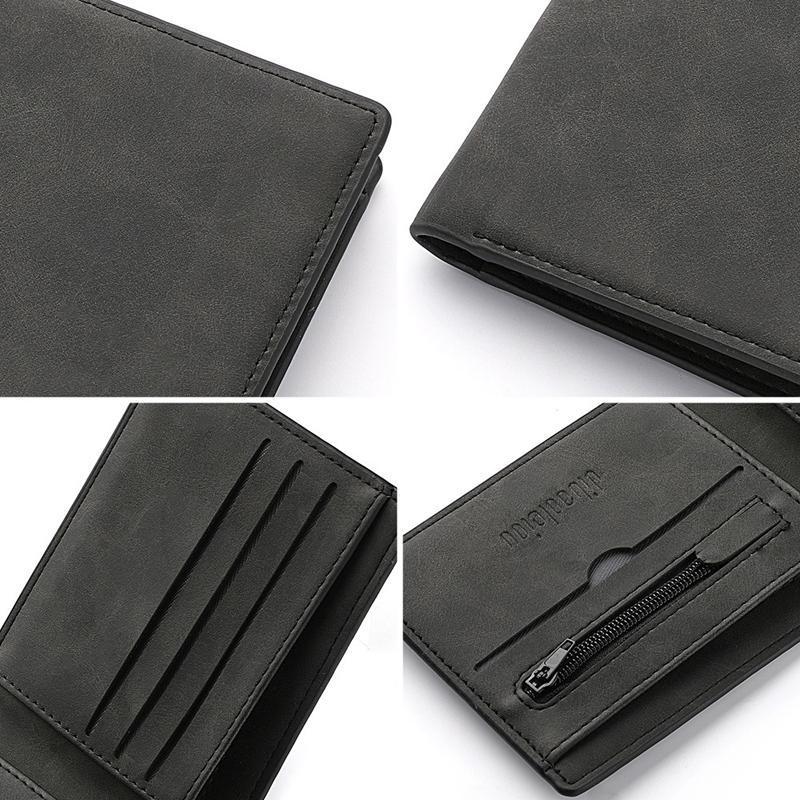 Mens Leather Wallet With Zipper Coin Pocket And Multi Card Holder 6