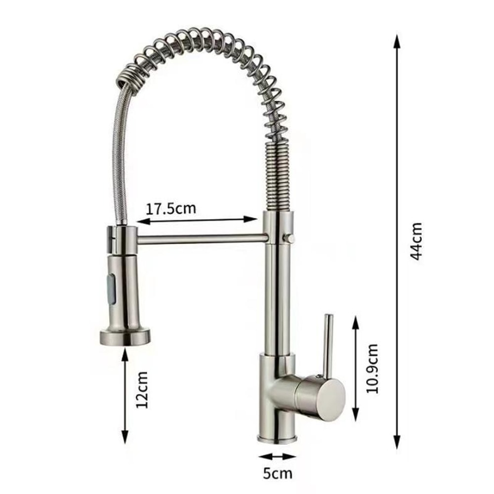 Stainless Steel Pull Down Kitchen Faucet With Dual Mode Sprayer Hot Cold Mixer Tap 4