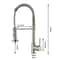 Stainless Steel Pull Down Kitchen Faucet With Dual Mode Sprayer Hot Cold Mixer Tap 4