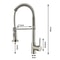 Stainless Steel Pull Down Kitchen Faucet With Dual Mode Sprayer Hot Cold Mixer Tap 4