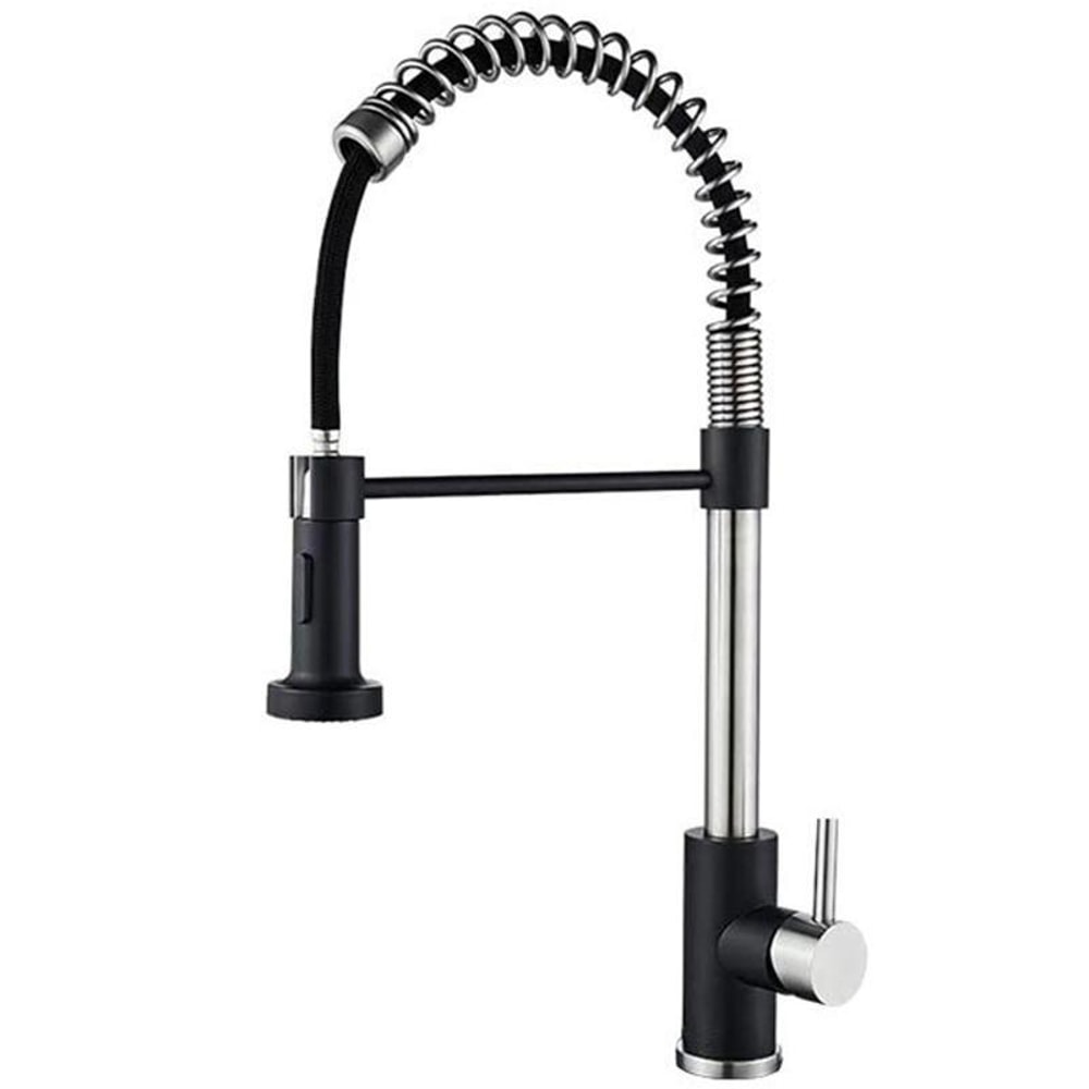 Stainless Steel Pull Down Kitchen Faucet With Dual Mode Sprayer Hot Cold Mixer Tap 5