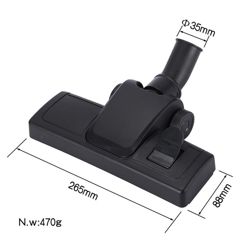 Universal 35mm Vacuum Cleaner Floor Brush Head, Dual-Use Hard Floor & Carpet Cleaning Attachment