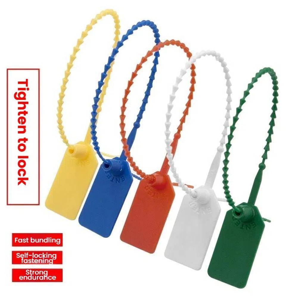 HeavyDuty Security Seals 100PCS Tamper Evident Container Seal Tags With SelfLocking Nylon Ties 3