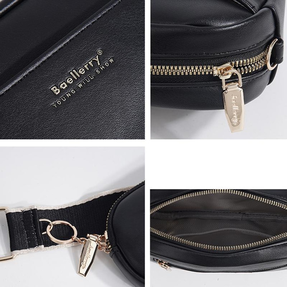 Ladies PU Crossbody Bag Small Square Large Capacity 5