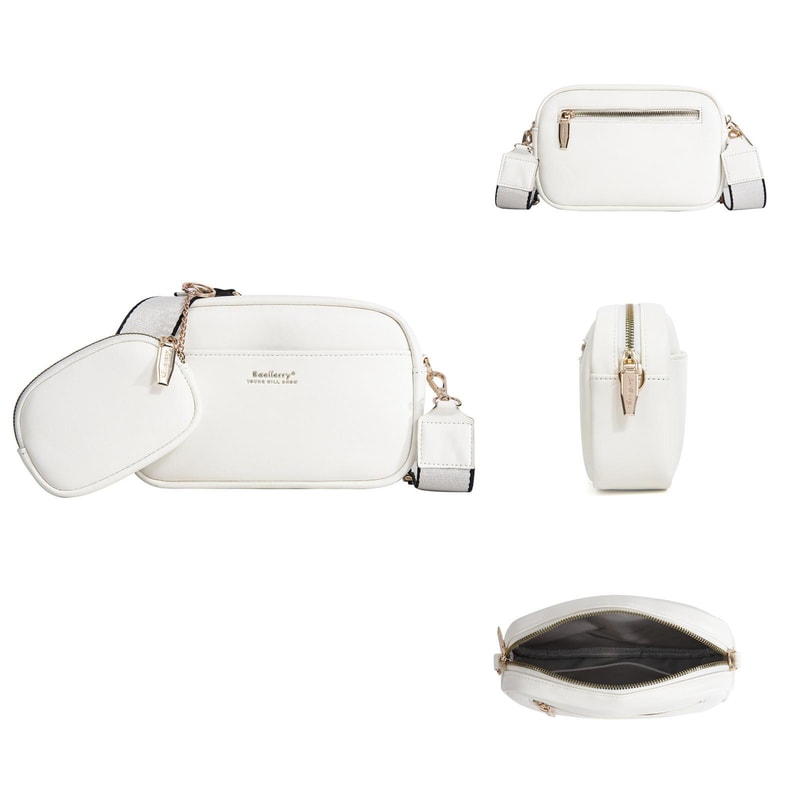 Ladies PU Crossbody Bag Small Square Large Capacity 6