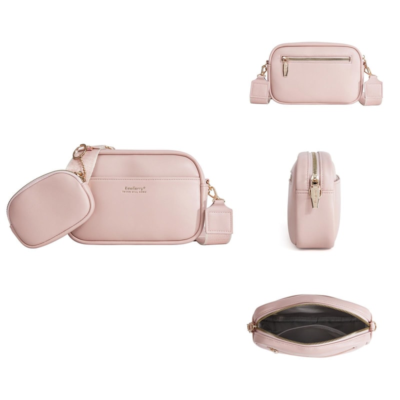 Ladies PU Crossbody Bag Small Square Large Capacity 7
