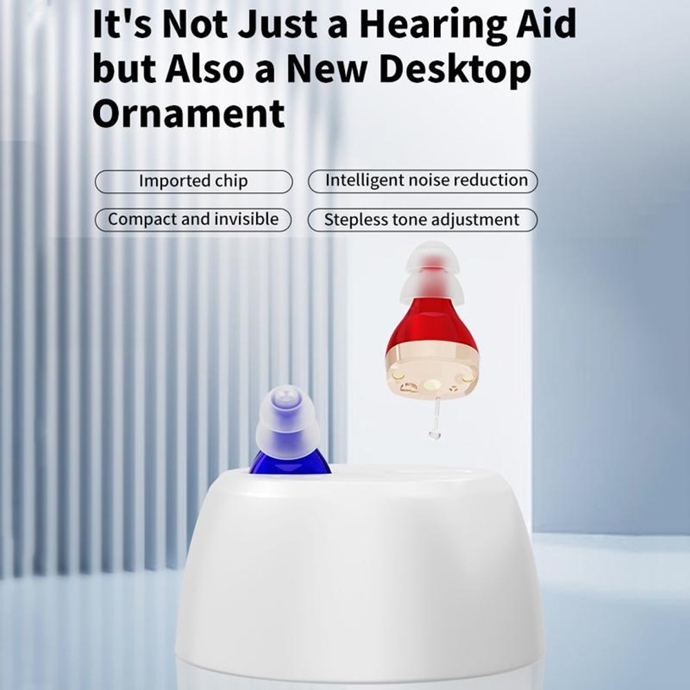 ClariHear Mini CIC Hearing Aid Rechargeable Invisible Sound Amplifier