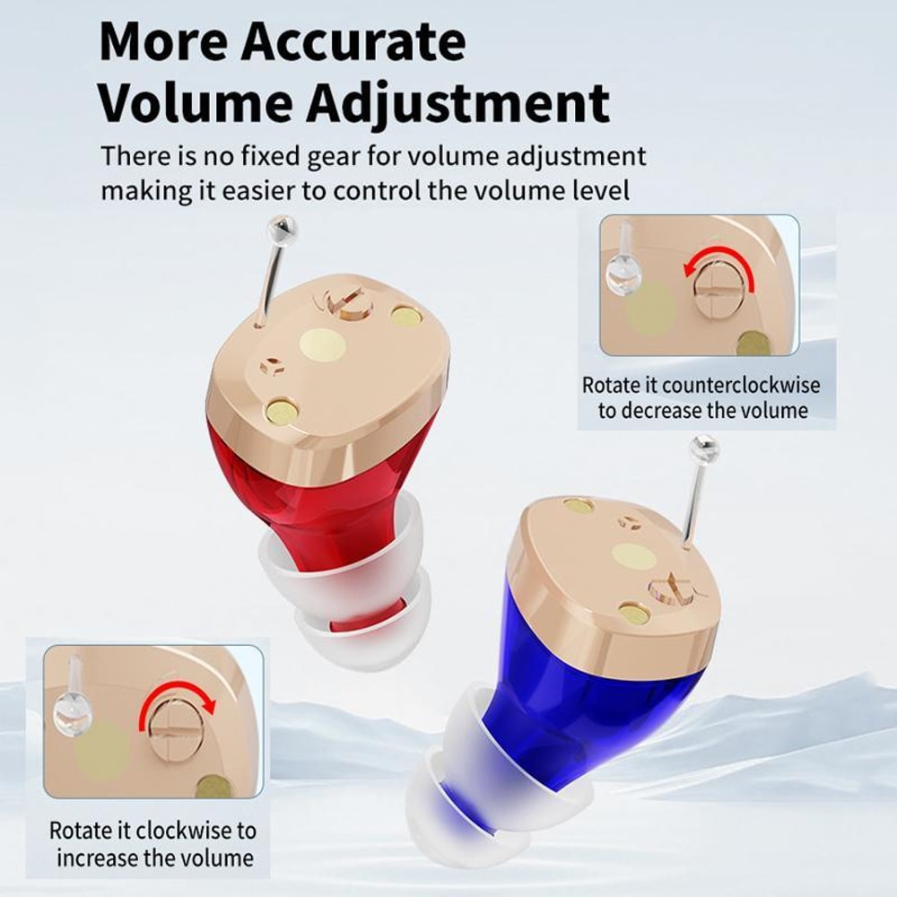 ClariHear Mini CIC Hearing Aid Rechargeable Invisible Sound Amplifier