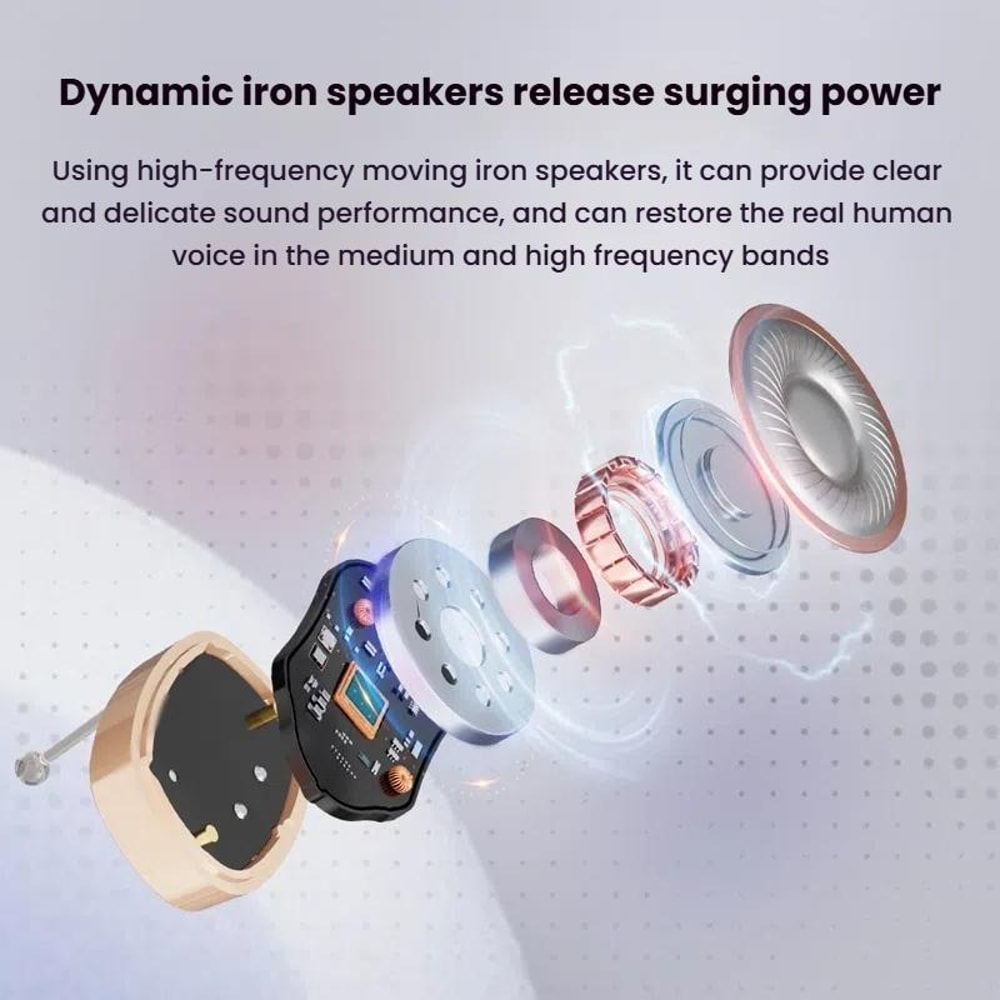 ClariHear Mini CIC Hearing Aid Rechargeable Invisible Sound Amplifier
