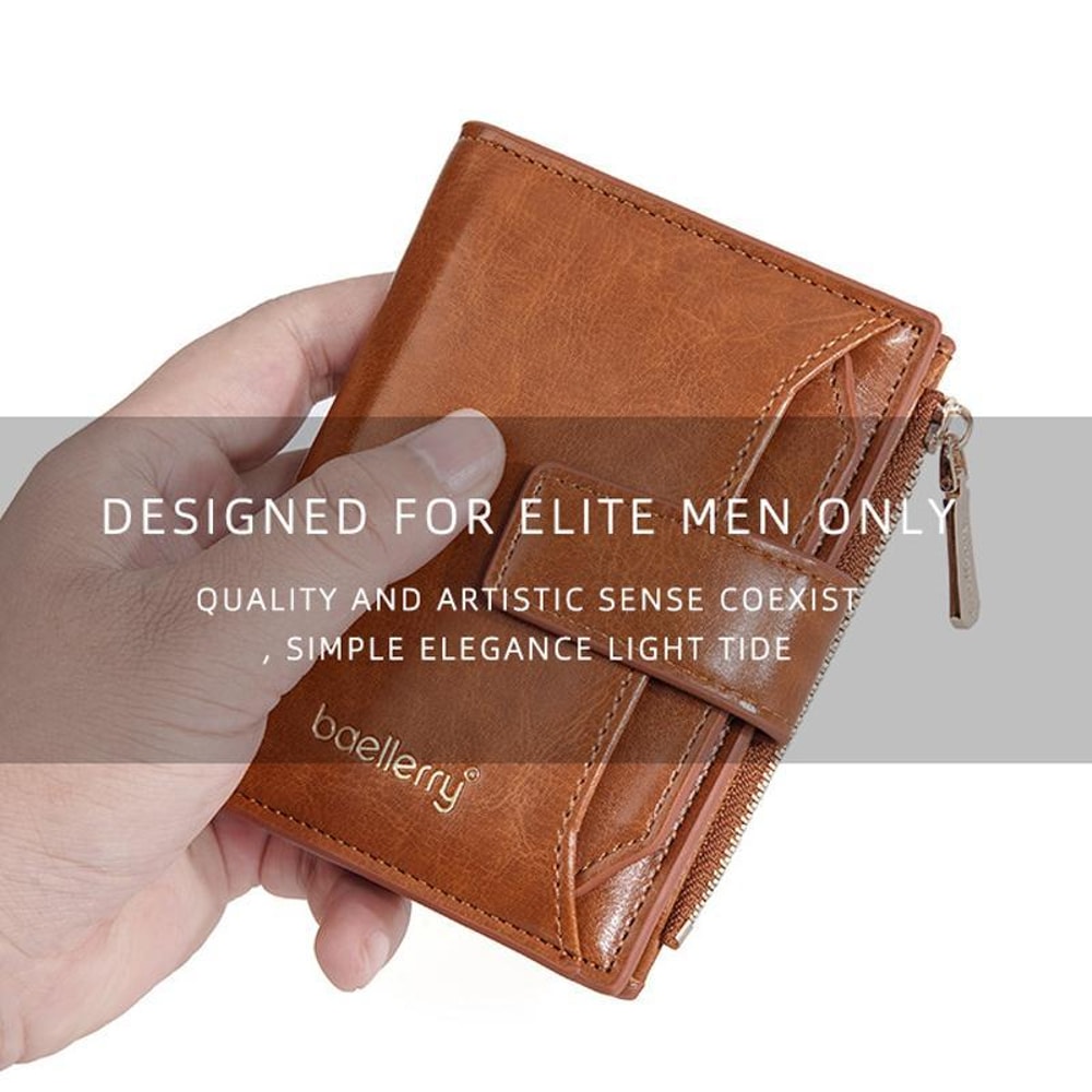 Premium Compact Women Leather Wallet Zipper Coin Purse Short Wallet 5