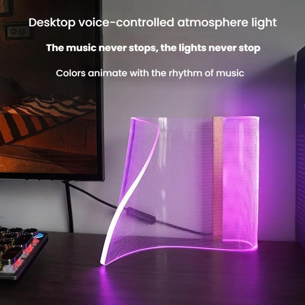 RGB Gaming Lamp with Music Sync, App Control & Ambient Desk Lighting