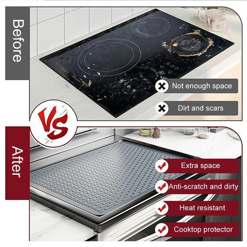Large Multifunctional Silicone Sink Stovetop Protection Mat With Drainage 2