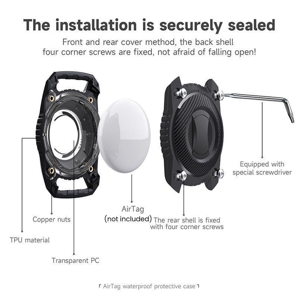 AirTag Waterproof Pet Collar With Leather Holder AntiLost GPS Tracker Collar For Cats Small Dogs 4