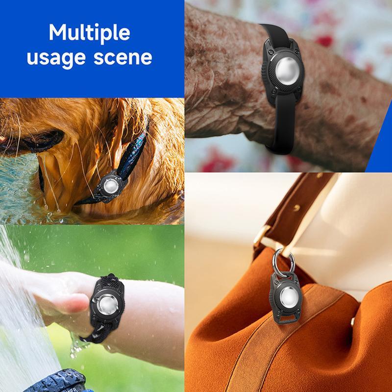 AirTag Waterproof Pet Collar With Leather Holder AntiLost GPS Tracker Collar For Cats Small Dogs 8
