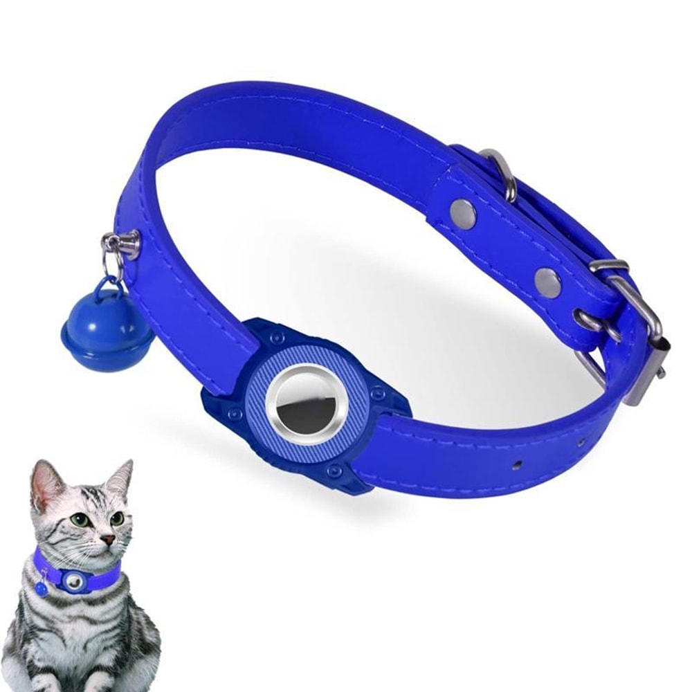 AirTag Waterproof Pet Collar With Leather Holder AntiLost GPS Tracker Collar For Cats Small Dogs 13