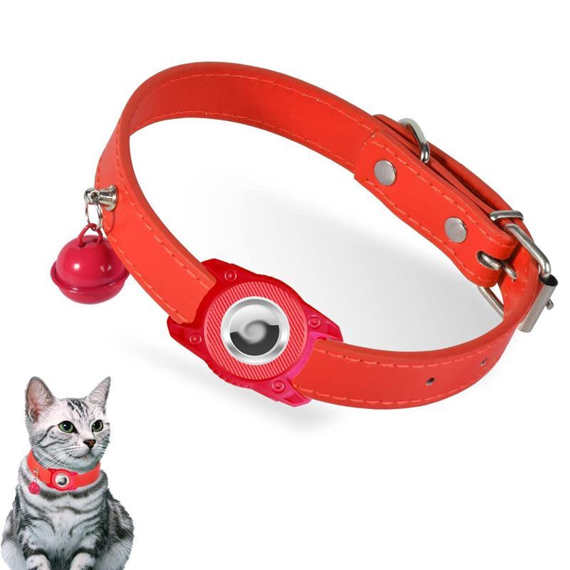 AirTag Waterproof Pet Collar With Leather Holder AntiLost GPS Tracker Collar For Cats Small Dogs 11
