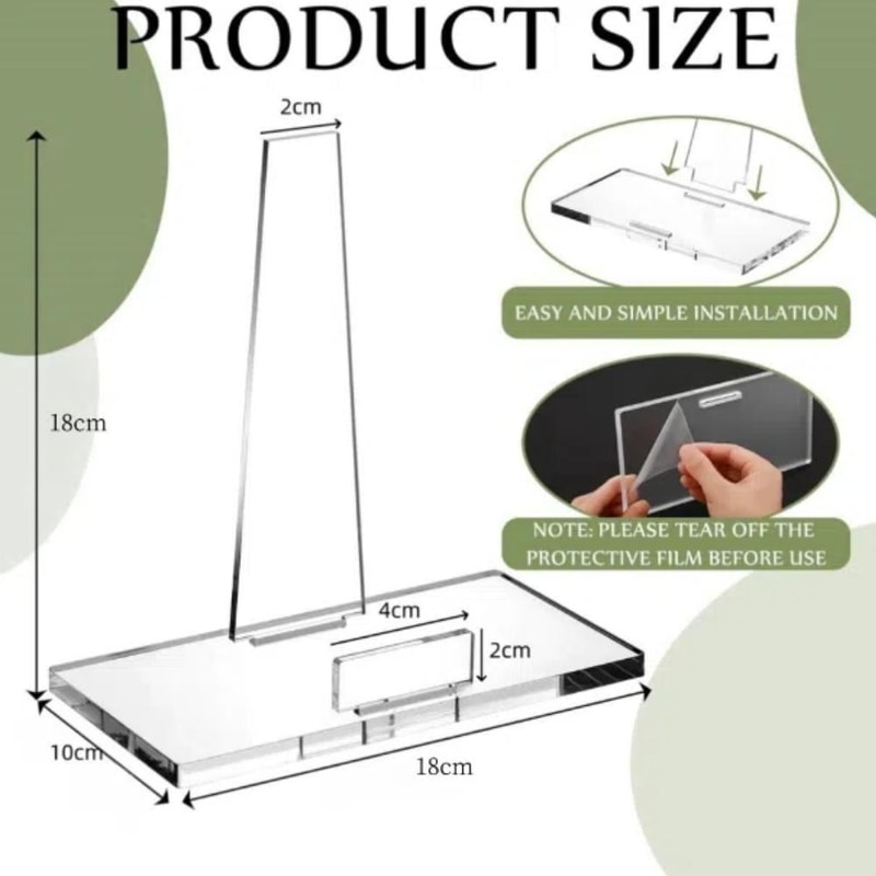 CrystalClear Acrylic Picture Frame Display Stand For Photos Books Decorative Plates 3