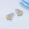 Sterling Silver Butterfly Orchid Earrings With Sparkling Zircon Platinum Plated Luxury Floral Studs 1
