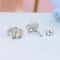 Sterling Silver Butterfly Orchid Earrings With Sparkling Zircon Platinum Plated Luxury Floral Studs 3