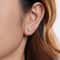 Sterling Silver Butterfly Orchid Earrings With Sparkling Zircon Platinum Plated Luxury Floral Studs 0