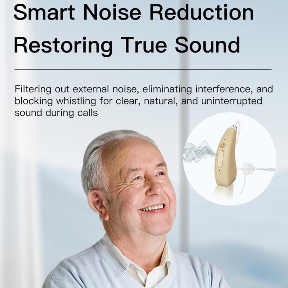 Premium 16 Channel Digital Hearing Aid for Elderly with Rechargeable Charging Case