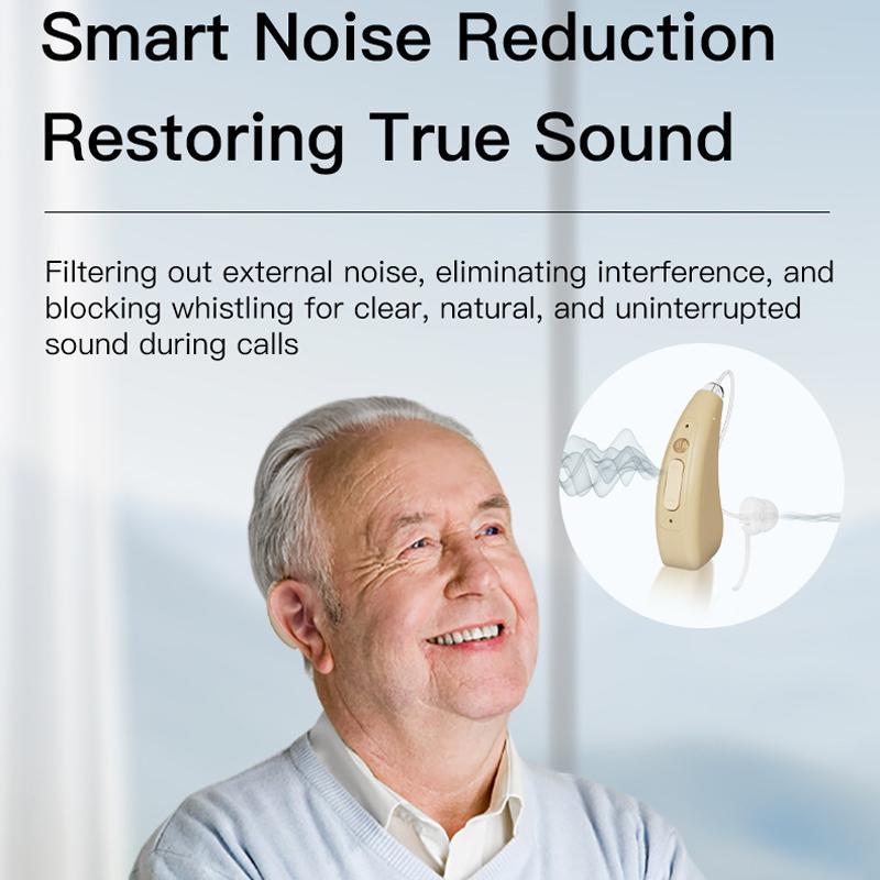 Premium 16 Channel Digital Hearing Aid for Elderly with Rechargeable Charging Case