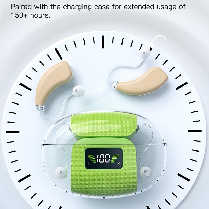 Premium 16 Channel Digital Hearing Aid for Elderly with Rechargeable Charging Case