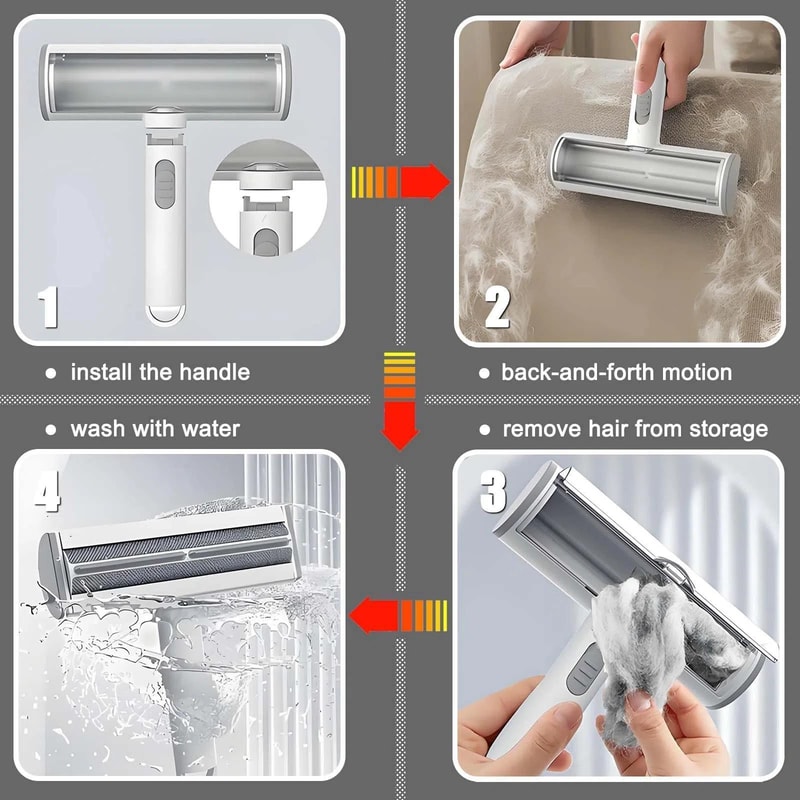 Reusable Pet Hair Remover Roller For Furniture Clothes Bedding 7