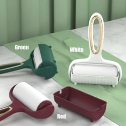 pet hair remover roller with 3 refills for clothes, furniture & car interiors