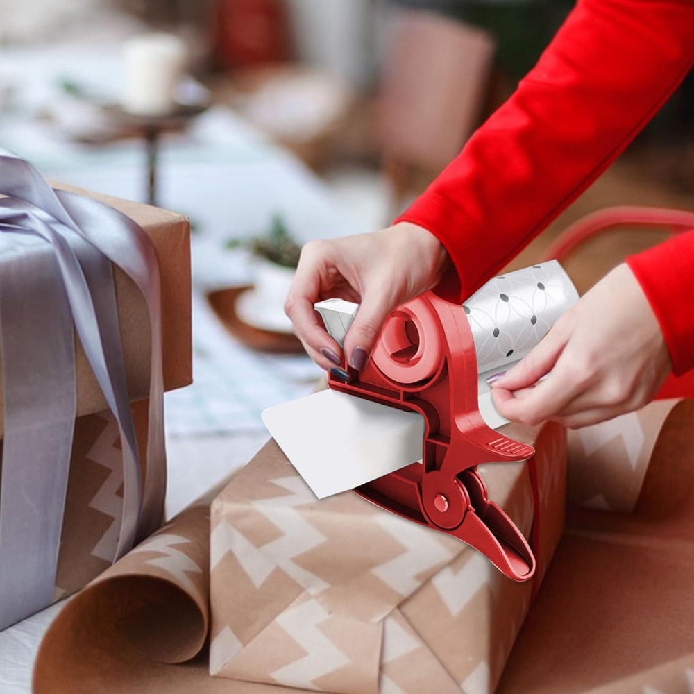 Gift Wrapping Station Clamps With BuiltIn Tape Dispensers 2PCS Wrapping Paper Holder Set 0