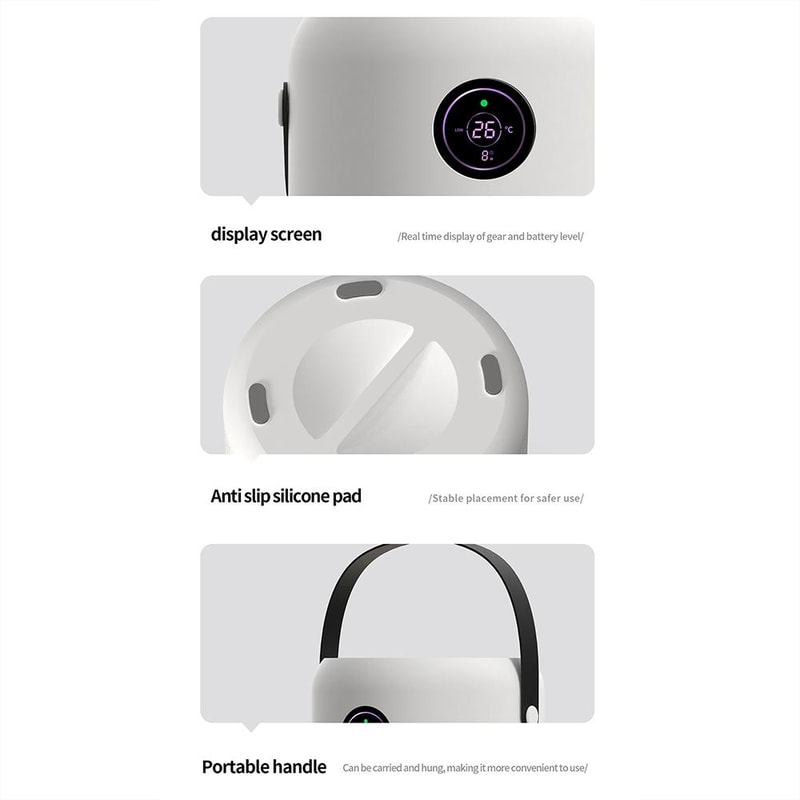 UV Smart Desktop Air Purifier With PM25 Monitor Negative Ion Filtration 2