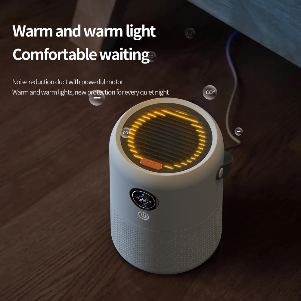 UV Smart Desktop Air Purifier With PM25 Monitor Negative Ion Filtration 5