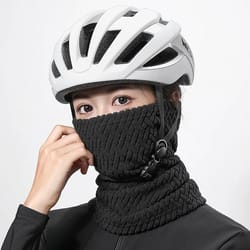 performance winter cycling mask & windproof neck warmer, thermal fleece face cover