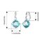 Ocean Glow Blue Green Crystal Sterling Silver Earrings 4