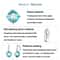 Ocean Glow Blue Green Crystal Sterling Silver Earrings 5