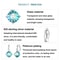 Ocean Glow Blue Green Crystal Sterling Silver Earrings 5