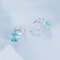Ocean Glow Blue Green Crystal Sterling Silver Earrings 6