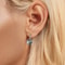 Ocean Glow Blue Green Crystal Sterling Silver Earrings 0