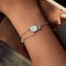 Timeless Sterling Silver Platinum Plated Ocean Shell Bracelet 0