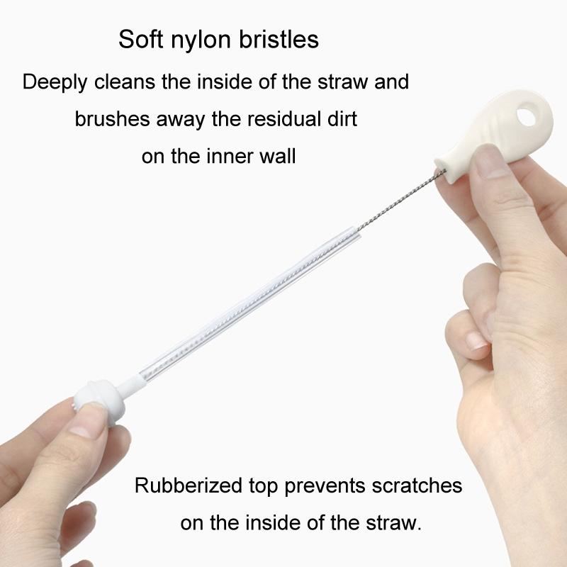 Premium Silicone Rotating Bottle Cleaning Brush Set Baby Bottle Straw Nipple Cleaner 8
