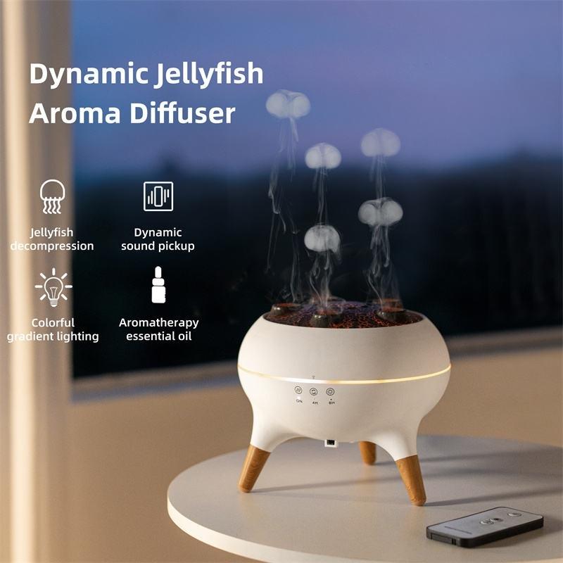 Dynamic Multi Spray Aromatherapy Diffuser Colorful Lights Humidifier With Remote Control 8