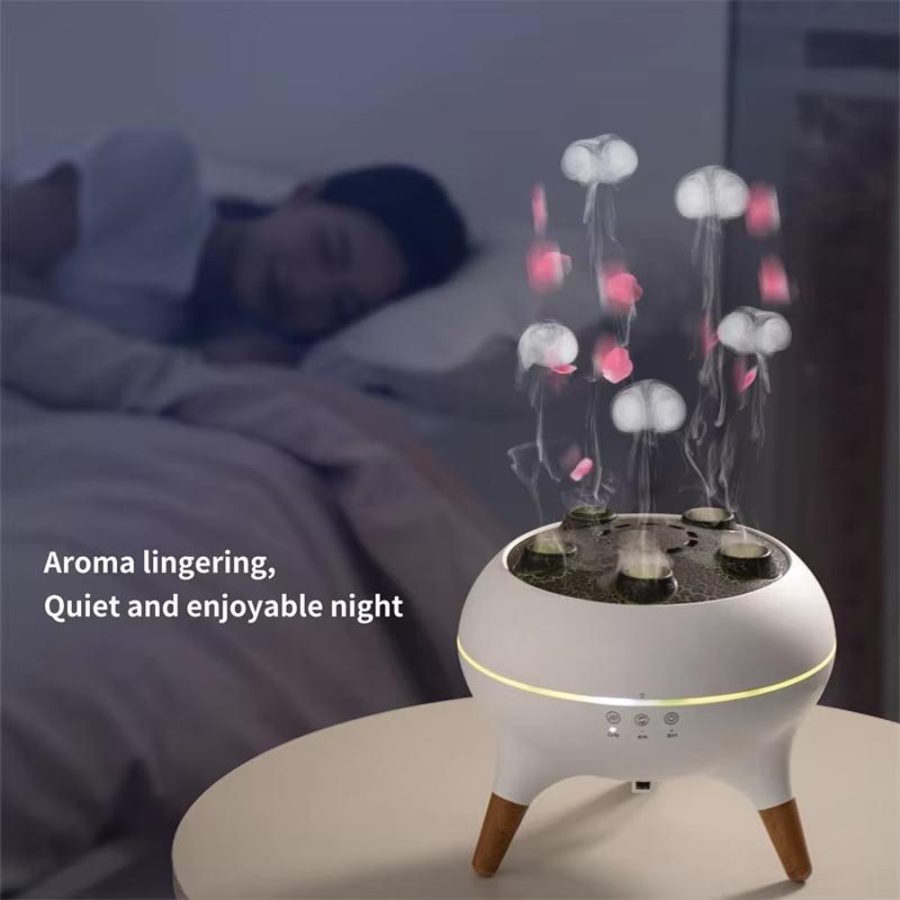 Dynamic Multi Spray Aromatherapy Diffuser Colorful Lights Humidifier With Remote Control 9