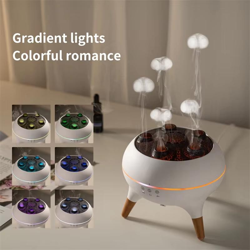 Dynamic Multi Spray Aromatherapy Diffuser Colorful Lights Humidifier With Remote Control 10