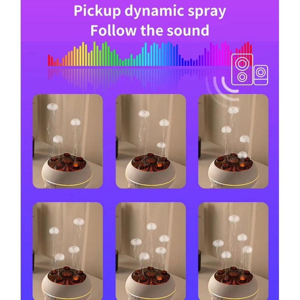 Dynamic Multi Spray Aromatherapy Diffuser Colorful Lights Humidifier With Remote Control 13